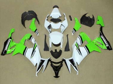 2008-2010 Kawasaki ZX10R Motorcycle Fairings - White Green Black UK