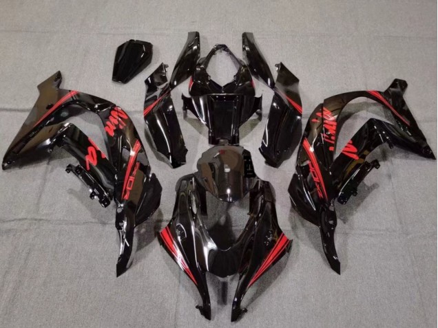 2016-2020 Kawasaki ZX10R Motorcycle Fairings - Glossy Black Red UK