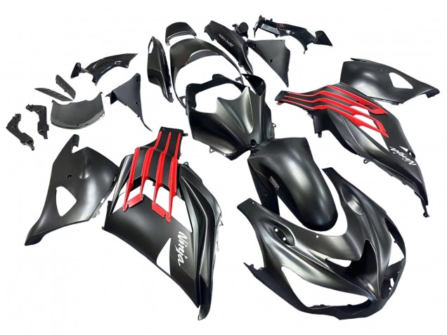 2012-2024 Matte Black Red White Ninja Kawasaki ZX14R ZZR1400 Motorcycle Fairings UK