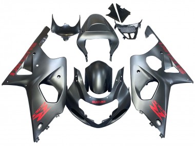 2000-2002 Suzuki GSXR1000 Motorcycle Fairings - Matte Grey Red Decal UK