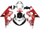 2001-2003 Suzuki GSXR 600 / GSXR 750 Motorcycle Fairing - Red White Glossy Black UK