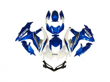2006-2007 Suzuki GSXR 600 / GSXR 750 Motorcycle Fairings - White Blue UK