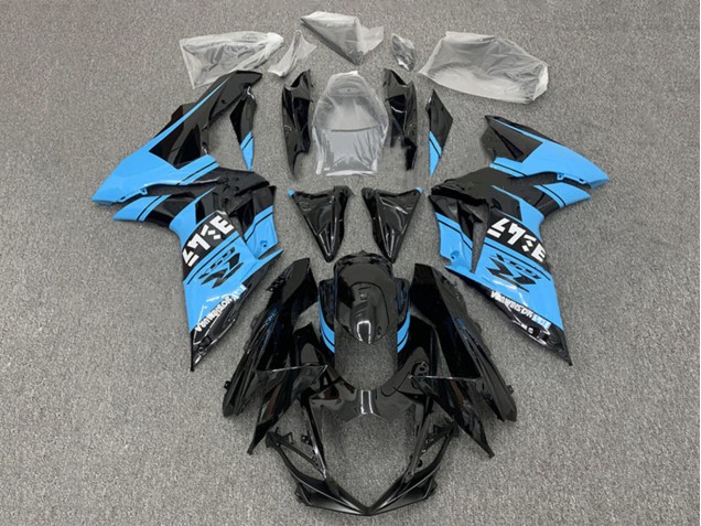 2011-2024 Suzuki GSXR 600 / GSXR 750 Motorcycle Fairings - Glossy Black Light Blue UK