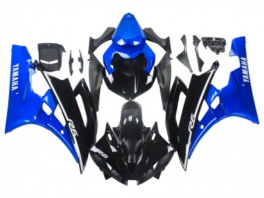 2006-2007 Yamaha YZF 600 R6 Motorcycle Fairings - Blue Glossy Black UK