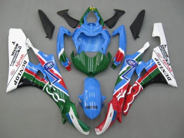2006-2007 Yamaha YZF 600 R6 Motorcycle Fairings - Blue Green White Red Dunlop Michelin Motul UK