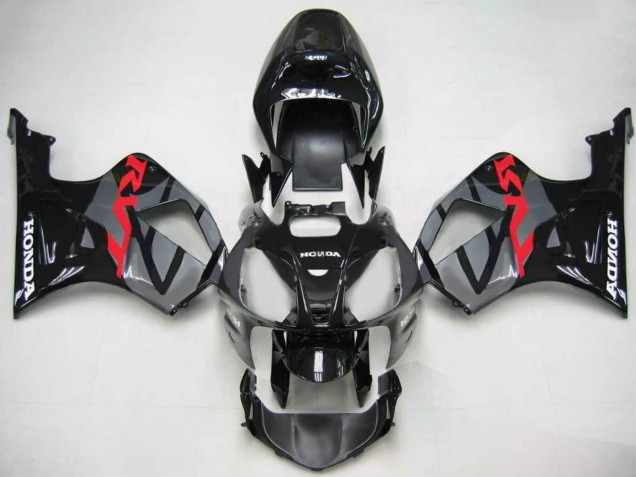 2000-2006 Honda VTR1000 Motorcycle Fairings - Glossy Black Grey UK