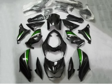 2013-2018 Kawasaki Z800 Motorcycle Fairings - Glossy Black Green Silver UK
