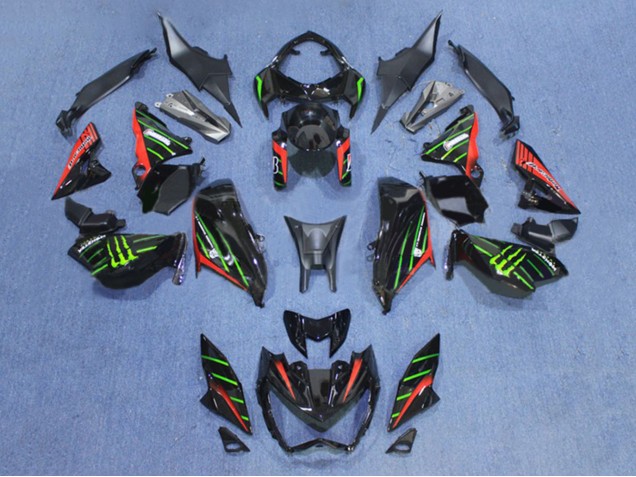 2013-2018 Kawasaki Z800 Motorcycle Fairings - Black Red Green UK