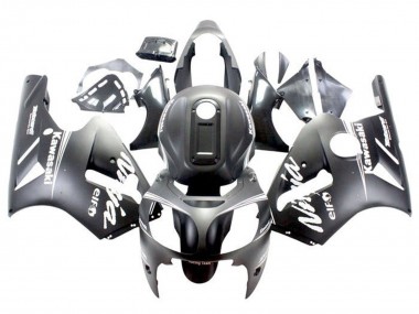 2000-2001 Kawasaki ZX12R Motorcycle Fairings - Matte Black White UK