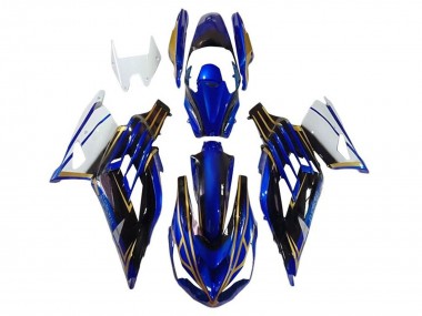 2012-2024 White Gold Blue Black Stripe Kawasaki ZX14R ZZR1400 Motorcycle Fairings UK