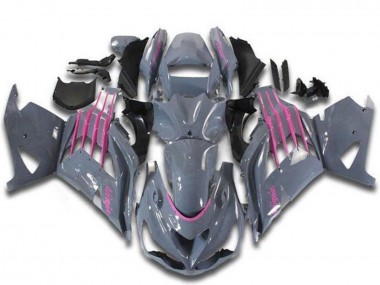 2012-2024 Nardo Grey Pink Kawasaki ZX14R ZZR1400 Motorcycle Fairings UK