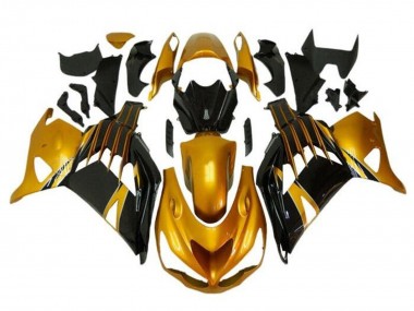 2012-2024 Gold Glossy Black Kawasaki ZX14R ZZR1400 Motorcycle Fairings UK