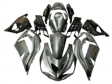 2012-2024 Metallic Silver Black Kawasaki ZX14R ZZR1400 Motorcycle Fairings UK
