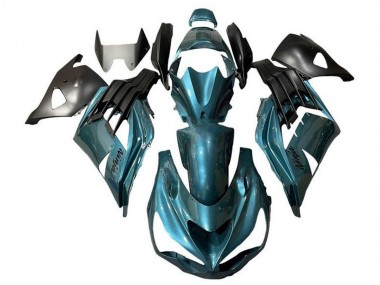 2012-2024 Metallic Teal Blue Kawasaki ZX14R ZZR1400 Motorcycle Fairings UK