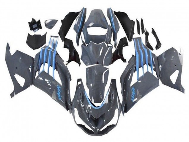 2012-2024 Nardo Grey Blue Kawasaki ZX14R ZZR1400 Motorcycle Fairings UK