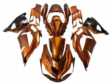 2012-2024 Rust Orange Flame Kawasaki ZX14R ZZR1400 Motorcycle Fairings UK