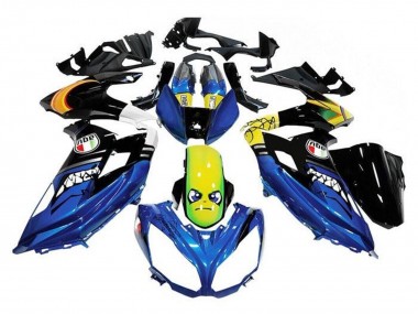 2012-2016 Kawasaki Ninja 650 EX650 Motorcycle Fairings - Blue Yellow Shark UK