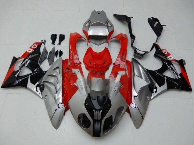 2009-2014 BMW S1000RR Motorcycle Fairings - Silver Red Black UK