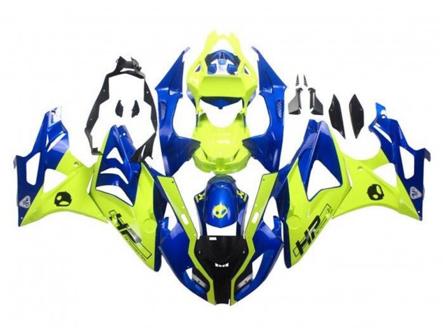 2009-2014 BMW S1000RR Motorcycle Fairings - Blue Yellow HP UK