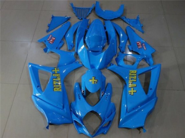2007-2008 Suzuki GSXR 1000 Motorcycle Fairings - Blue Gold Rizla UK