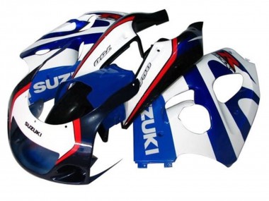 1996-2000 Suzuki GSXR 600 / GSXR 750 Motorcycle Fairings - Blue White Dark Blue Red UK