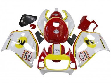 1996-2000 Suzuki GSXR 600 / GSXR 750 Motorcycle Fairings - White Red Yellow Texaco UK