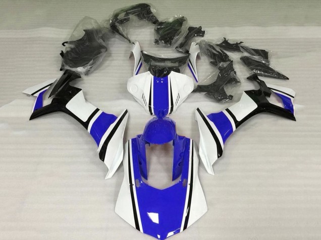 2015-2019 Yamaha YZF 1000 R1 Motorcycle Fairing - White Blue Black UK