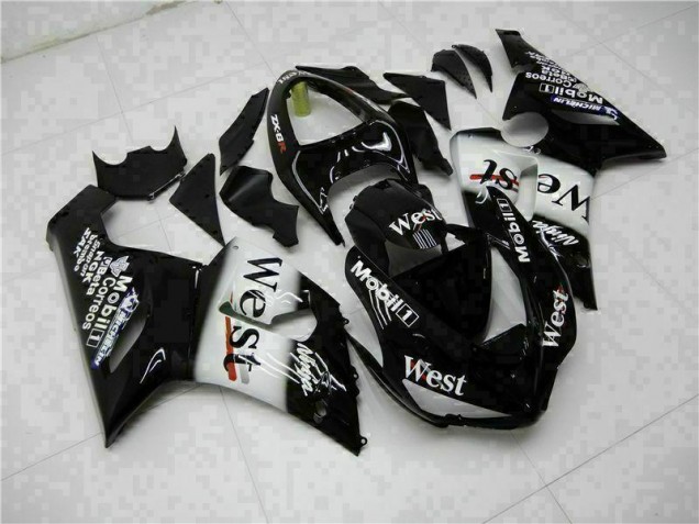 Black 2005-2006 ZX6R Motorcycle Fairings
