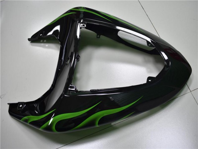 Black Green Flame 2006-2007 ZX10R Motorcycle Fairings Black Green Flame 2006-2007 ZX10R Motorcycle Fairings