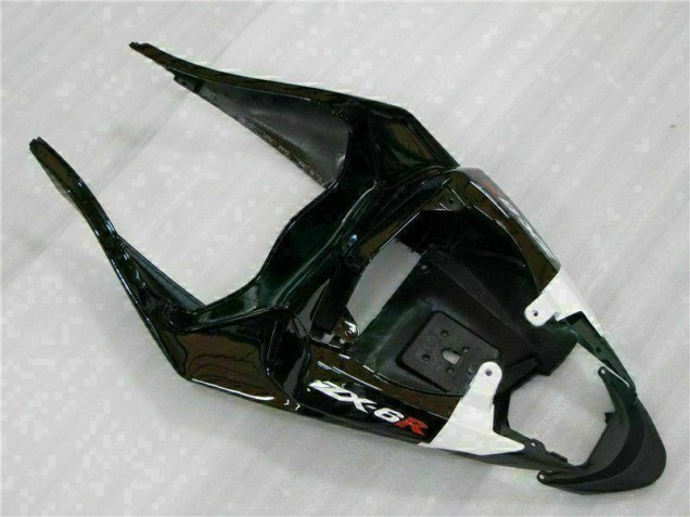 Black White 3M Touch4 2009-2012 ZX6R Motorcycle Fairings