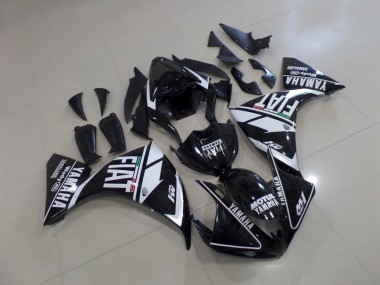 Black White Fiat 2009-2011 YZF R1 Motorcycle Fairings