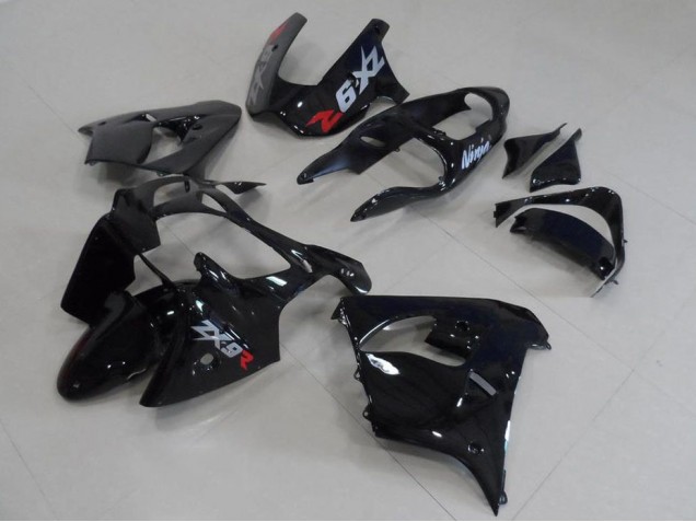 Black with Grey Decals 2000-2001 ZX9R Motorcycle Fairings Black with Grey Decals 2000-2001 ZX9R Motorcycle Fairings