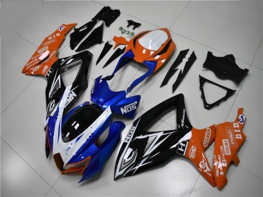 Blue Orange 2008-2010 GSXR 600/750 Motorcycle Fairings