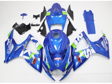 Blue White 2006-2007 GSXR 600/750 Full Motorcycle Fairing Kits