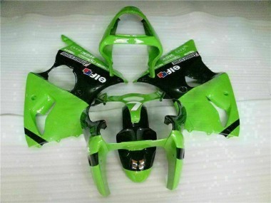 Green Black 2000-2002 ZX6R Full Motorcycle Fairing Kits