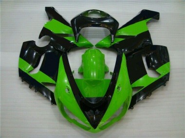 Green Black 2005-2006 ZX6R Motorcycle Fairings
