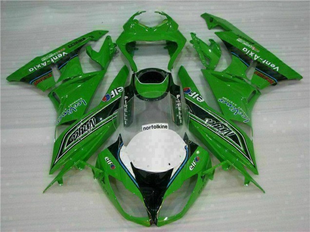 Green Black LeoVince 2009-2012 ZX6R Motorcycle Fairings