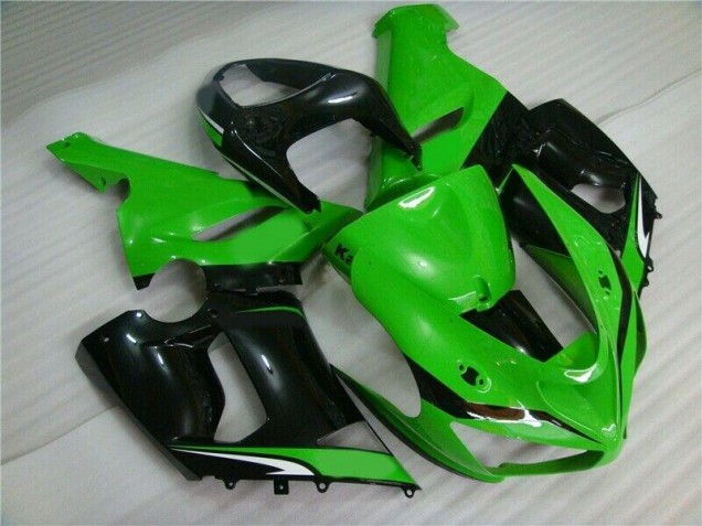 Green White Black 2005-2006 ZX6R Motorcycle Fairings