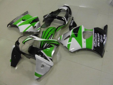 Green White Stripe 2000-2002 ZX6R Motorcycle Fairings