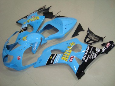 Light Blue Black 2000-2002 GSXR 1000 Motorcycle Fairings