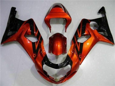 Orange Black 2000-2002 GSXR 1000 Motorcycle Fairings