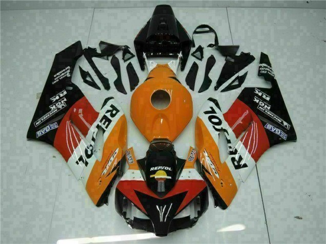 Orange Black Repsol 2004-2005 CBR1000RR Motorcycle Fairings Orange Black Repsol 2004-2005 CBR1000RR Motorcycle Fairings