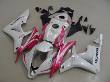 Pearl White with Pink 2007-2008 CBR600RR Motorcycle Fairings