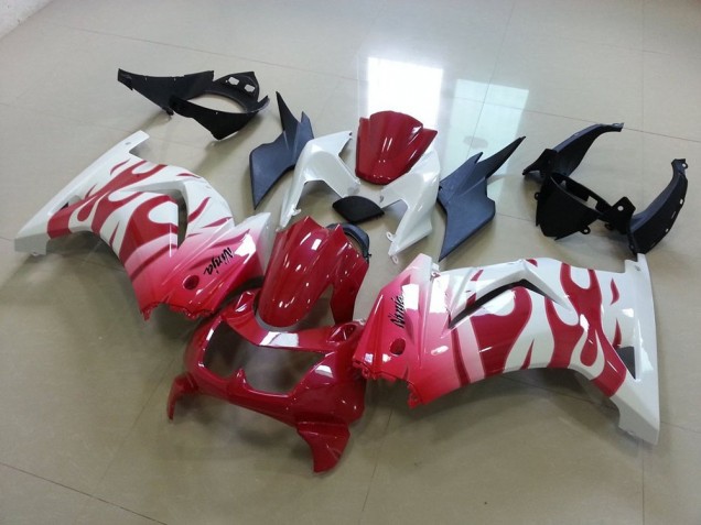 Pink Red Flame 2008-2012 ZX250R Motorcycle Fairings Pink Red Flame 2008-2012 ZX250R Motorcycle Fairings