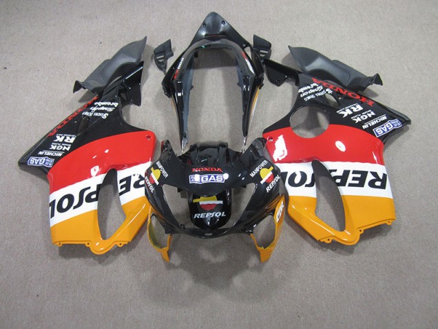 Red Black Repsol 1999-2000 CBR600 F4 Motorcycle Fairings Red Black Repsol 1999-2000 CBR600 F4 Motorcycle Fairings