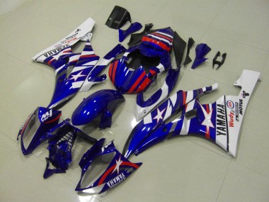 Red Blue Star 2006-2007 YZF R6 Motorcycle Fairings