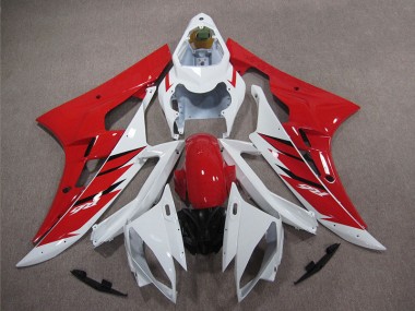 Red White 2006-2007 YZF R6 Motorcycle Fairing