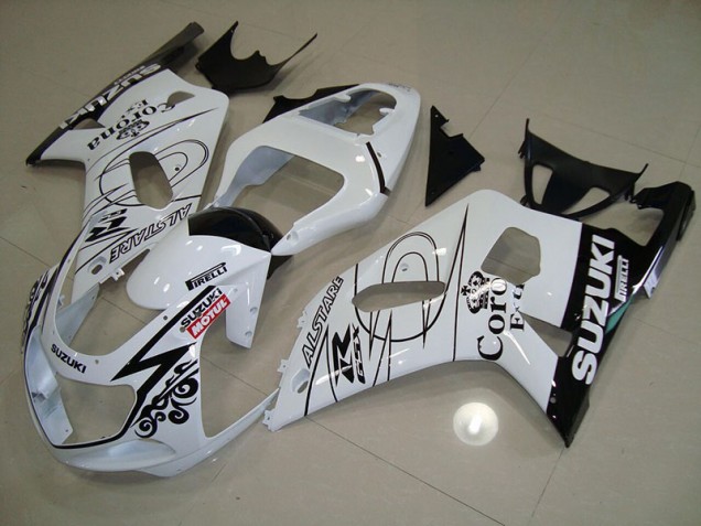 White Alstare Motul 2001-2003 GSXR 750 Motorcycle Fairings White Alstare Motul 2001-2003 GSXR 750 Motorcycle Fairings