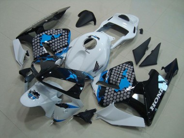 White Black Blue 2003-2004 CBR600RR Motorcycle Fairings