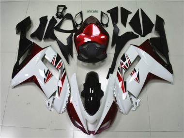 White Black Red 2007-2008 ZX6R Motorcycle Fairings